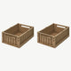 Liewood - Weston Unifarbene Klappboxen - Größe M - 2 Stück - Oat - 5713370737623 - littlehipstar.com