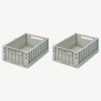 Liewood - Weston Unifarbene Klappboxen - Größe M - 2 Stück - Tuscany Rose - 5713370737586 - littlehipstar.com