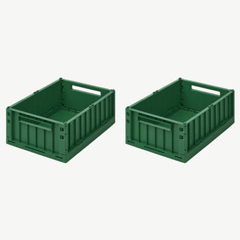 Liewood - Weston Unifarbene Klappboxen - Größe M - 2 Stück - Tuscany Rose - 5713370737586 - littlehipstar.com