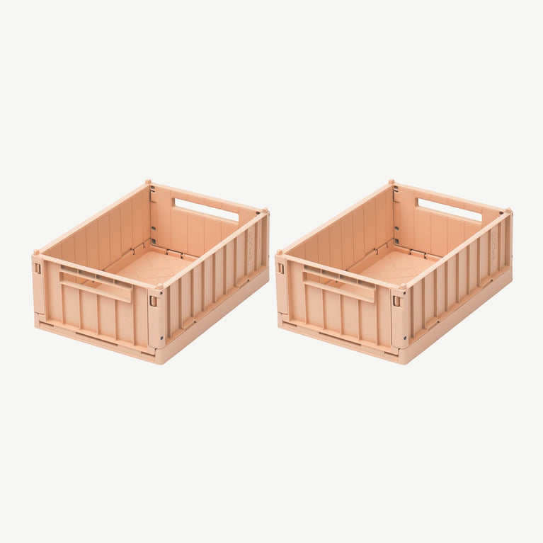 Liewood - Weston Unifarbene Klappboxen * Größe S * 2 Stück - Tuscany Rose - 5713370833257 - littlehipstar.com