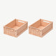 Liewood - Weston Unifarbene Klappboxen * Größe S * 2 Stück - Tuscany Rose - 5713370833257 - littlehipstar.com