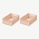 Liewood - Weston Unifarbene Klappboxen * Größe S * 2 Stück - Rose - 5713370833288 - littlehipstar.com