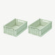 Liewood - Weston Unifarbene Klappboxen * Größe S * 2 Stück - Taubenblau - 5713370833431 - littlehipstar.com