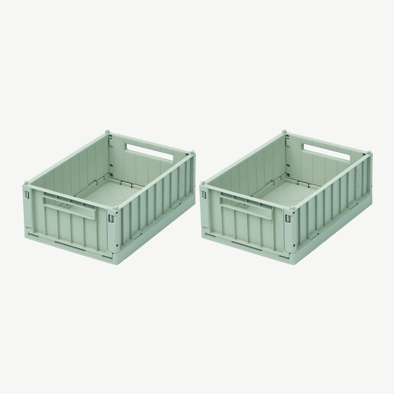 Liewood - Weston Unifarbene Klappboxen * Größe S * 2 Stück - Peppermint - 5713370833493 - littlehipstar.com