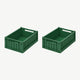 Liewood - Weston Unifarbene Klappboxen * Größe S * 2 Stück - Garden Green - 5713370833523 - littlehipstar.com