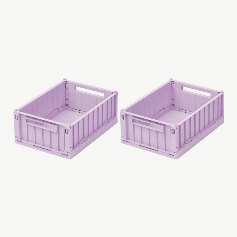 Liewood - Weston Unifarbene Klappboxen * Größe S * 2 Stück - Light Lavender - 5713370833585 - littlehipstar.com