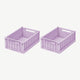 Liewood - Weston Unifarbene Klappboxen * Größe S * 2 Stück - Light Lavender - 5713370833585 - littlehipstar.com
