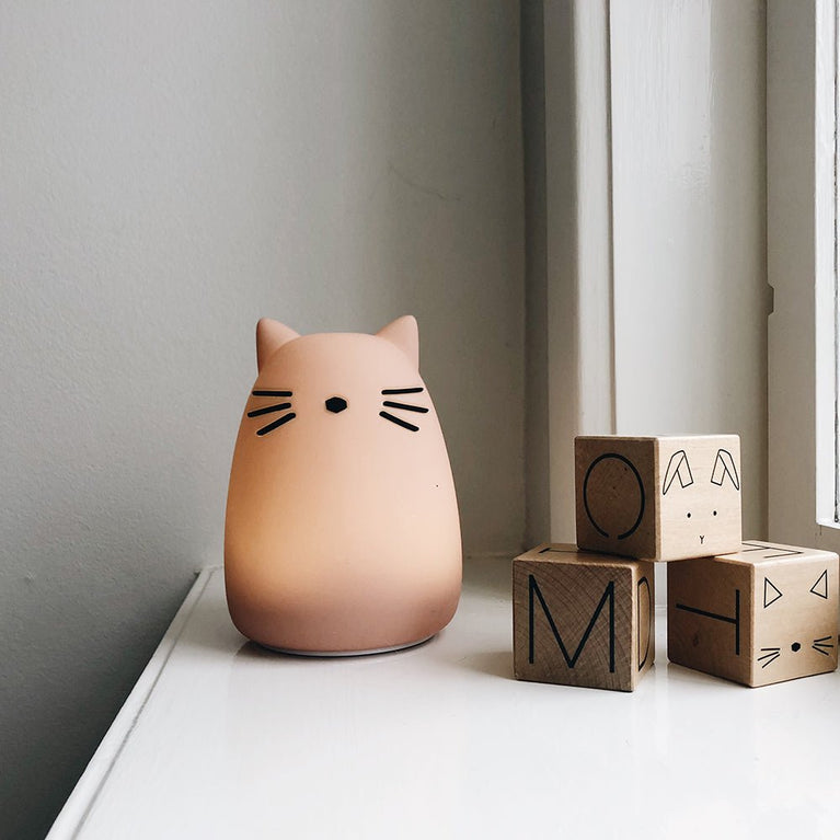 Liewood - Winston Katze LED-Nachtlicht aus Silikon - Almond - 5713370968300 - littlehipstar.com