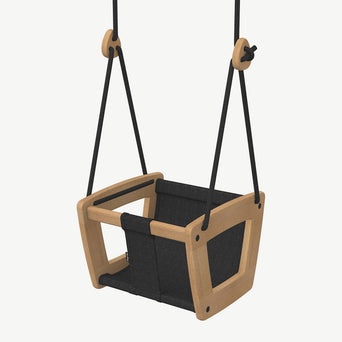 lillagunga - Lillagunga Toddler Oak - Babyschaukel aus Eichenholz - Schwarz - 6430064322253 - littlehipstar.com