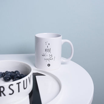 littlehipstar - I'm a Mom Tasse in Weiß - 2611214125557 - littlehipstar.com