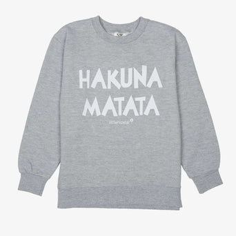 littlehipstar - Sweatshirt Hakuna Matata aus Baumwollmix in Grau - 3-4 Jahre - 4422204003407 - littlehipstar.com