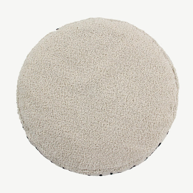 Lorena Canals - Baumwoll-Pouf ABC in Natur/ Schwarz - Ø 70 cm - 8435392619325 - littlehipstar.com
