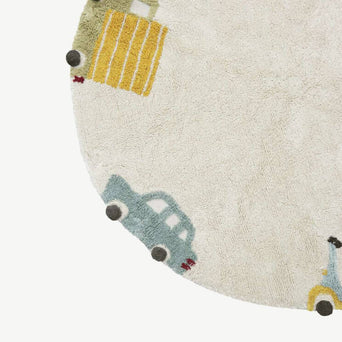Lorena Canals - Eco-City Wheels Waschbarer Baumwoll-Teppich - Ø 140 cm - 8435392624701 - littlehipstar.com