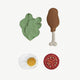 Lorena Canals - Little Chef Chicken Combo Spielzeug Essen aus Baumwolle - 5tlg. Set - 8435392625500 - littlehipstar.com