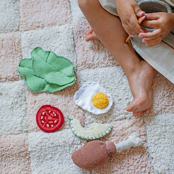 Lorena Canals - Little Chef Kitchen Tiles Waschbarer Baumwoll-Teppich - 120 x 160 cm - Dunkelgrau - 8435392625180 - littlehipstar.com