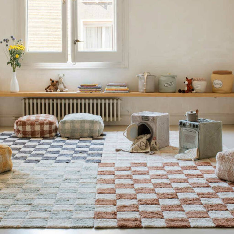 Lorena Canals - Little Chef Kitchen Tiles Waschbarer Baumwoll-Teppich - 120 x 160 cm - Dunkelgrau - 8435392625180 - littlehipstar.com