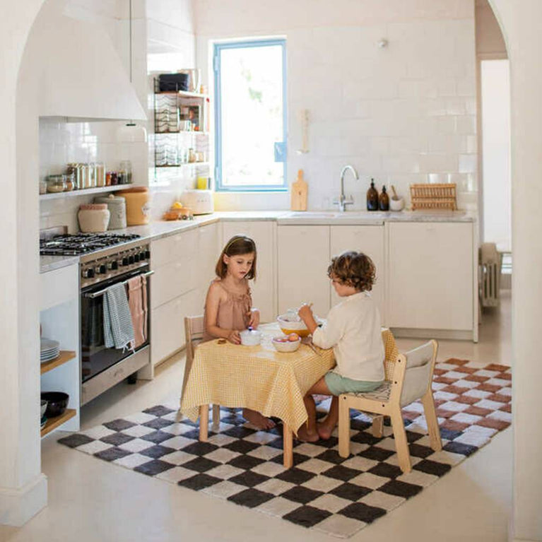 Lorena Canals - Little Chef Kitchen Tiles Waschbarer Baumwoll-Teppich - 120 x 160 cm - Dunkelgrau - 8435392625180 - littlehipstar.com