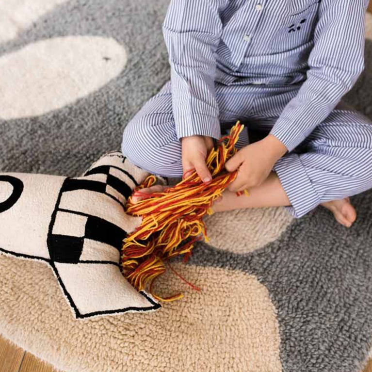 Lorena Canals - Woolable x Edgar Plans Waschbarer Woll-Teppich Astromouse - Ø 100 cm - 8435392623520 - littlehipstar.com
