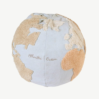 Lorena Canals - World Map Pouf aus Baumwolle - 8435392621076 - littlehipstar.com