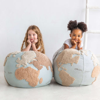 Lorena Canals - World Map Pouf aus Baumwolle - 8435392621076 - littlehipstar.com
