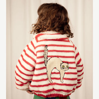 Mini Rodini - Angry Cat Plüschjacke aus recyceltem Material in Multi - 3-5 Jahre (104/110) - 7332754623277 - littlehipstar.com