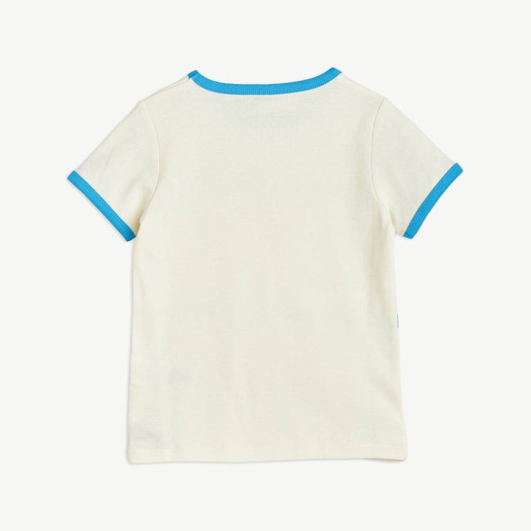 Bonjour Tristesse T-Shirt aus Bio-Baumwolle in Weiß/Blau