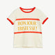 Bonjour Tristesse T-Shirt aus Bio-Baumwolle in Weiß/Rot