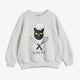 Chef Cat Sweatshirt aus Bio-Baumwolle in Grau Melange
