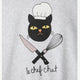 Chef Cat Sweatshirt aus Bio-Baumwolle in Grau Melange