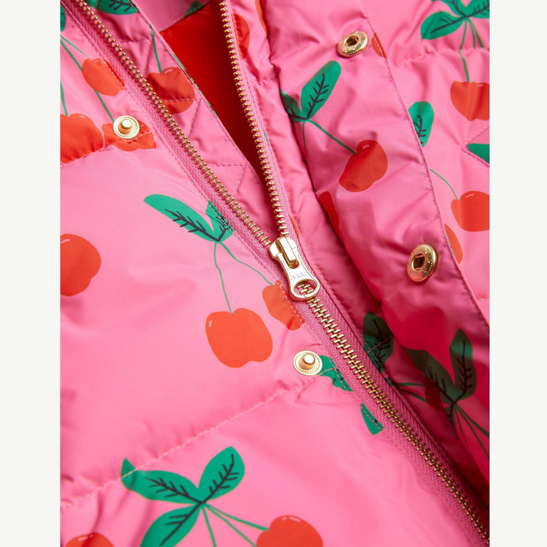 Mini Rodini - Cherries Winterjacke aus recyceltem Material in Pink - 3-5 Jahre (104/110) - 7332754619751 - littlehipstar.com