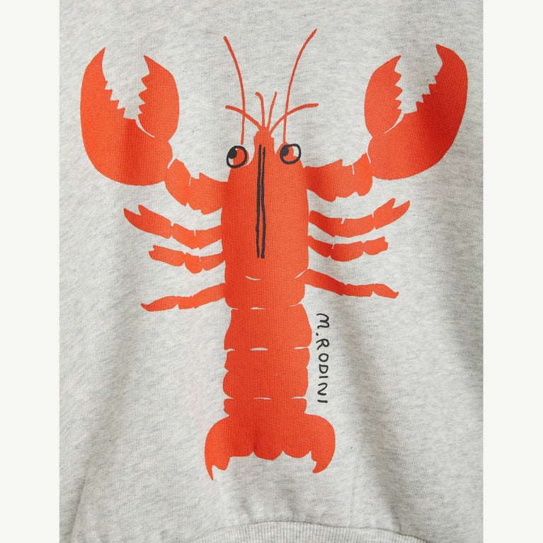 Mini Rodini - Lobster Sweatshirt aus Bio-Baumwolle in Grau Melange - 3-5 Jahre (104/110) - 7332754614473 - littlehipstar.com
