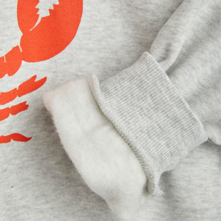 Mini Rodini - Lobster Sweatshirt aus Bio-Baumwolle in Grau Melange - 3-5 Jahre (104/110) - 7332754614473 - littlehipstar.com