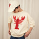 Mini Rodini - Lobster Sweatshirt aus Bio-Baumwolle in Weiß - 3-5 Jahre (104/110) - 7332754614565 - littlehipstar.com