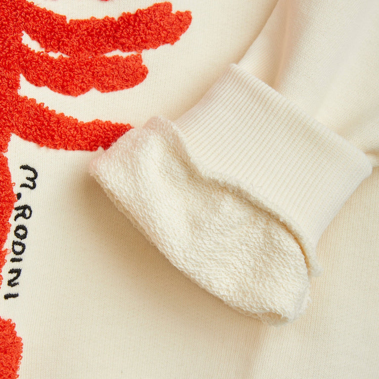 Mini Rodini - Lobster Sweatshirt aus Bio-Baumwolle in Weiß - 3-5 Jahre (104/110) - 7332754614565 - littlehipstar.com