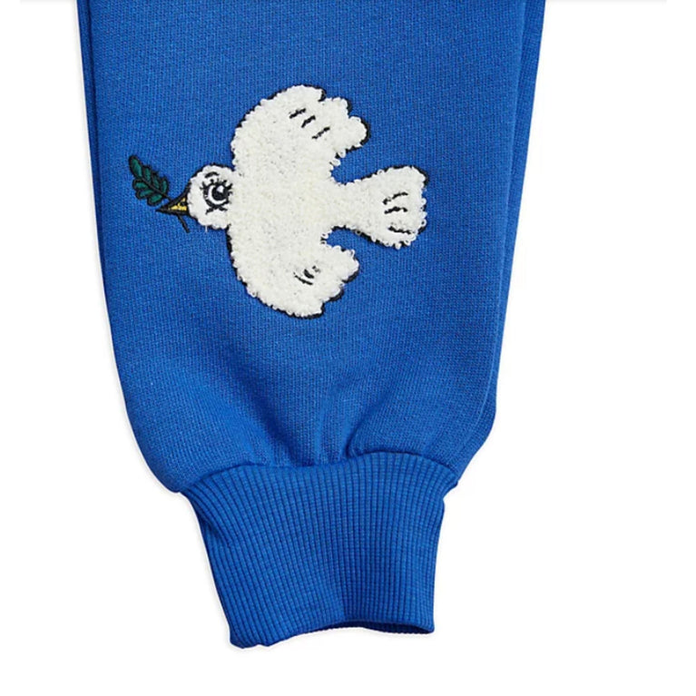 Mini Rodini - Mini Rodini x Wrangler Peace Dove Jogginghose in Blau - 3-5 Jahre (104/110) - 7332754610703 - littlehipstar.com