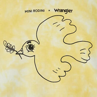 Mini Rodini - Mini Rodini x Wrangler Peace Dove Tie Dye Batik T-Shirt in Gelb - 3-5 Jahre (104/110) - 7332754609813 - littlehipstar.com