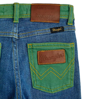 Mini Rodini - Mini Rodini x Wrangler Straight Denim Jeans in Blau - 3-5 Jahre (104/110) - 7332754610420 - littlehipstar.com