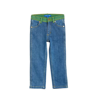 Mini Rodini - Mini Rodini x Wrangler Straight Denim Jeans in Blau - 3-5 Jahre (104/110) - 7332754610420 - littlehipstar.com