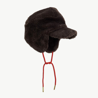 Mini Rodini - Mütze aus Plüsch - Dunkelbraun - 7332754446548 - littlehipstar.com