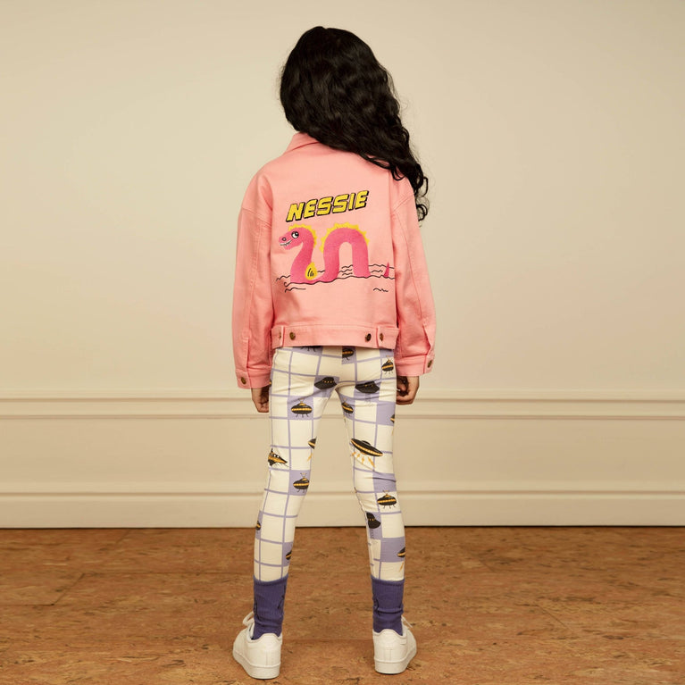 Mini Rodini - Nessie Denim Jeansjacke aus Bio-Baumwolle in Pink - 3-5 Jahre (104/110) - 7332754572353 - littlehipstar.com