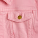 Mini Rodini - Nessie Denim Jeansjacke aus Bio-Baumwolle in Pink - 3-5 Jahre (104/110) - 7332754572353 - littlehipstar.com