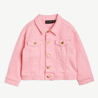 Mini Rodini - Nessie Denim Jeansjacke aus Bio-Baumwolle in Pink - 3-5 Jahre (104/110) - 7332754572353 - littlehipstar.com