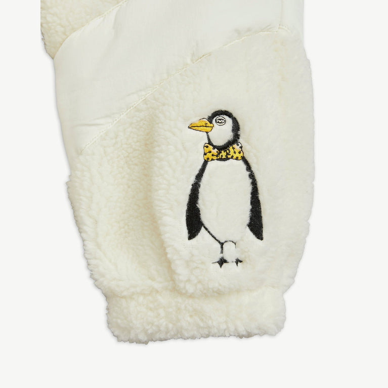 Mini Rodini - Penguin Fleecehose aus recyceltem Material in Weiß - 3-5 Jahre (104/110) - 7332754608908 - littlehipstar.com