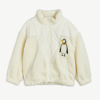 Mini Rodini - Penguin Fleecejacke aus recyceltem Material in Weiß - 3-5 Jahre (104/110) - 7332754608960 - littlehipstar.com