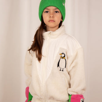 Mini Rodini - Penguin Fleecejacke aus recyceltem Material in Weiß - 3-5 Jahre (104/110) - 7332754608960 - littlehipstar.com