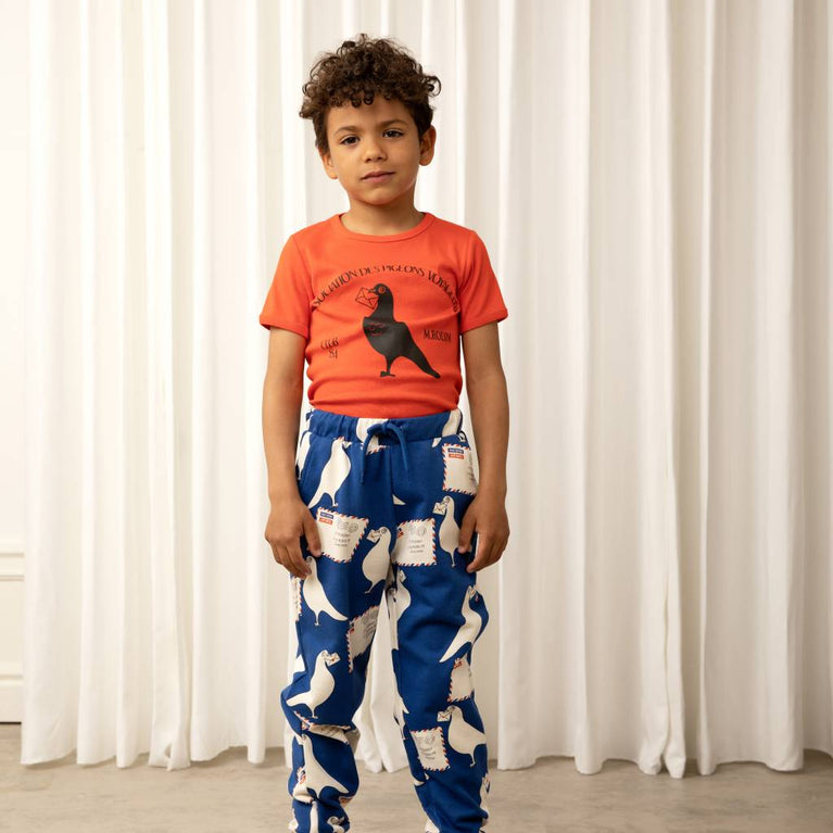 Mini Rodini - Pigeons T-Shirt aus Bio-Baumwolle in Rot - 9 Monate - 1.5 Jahre (80/86) - 7332754593730 - littlehipstar.com