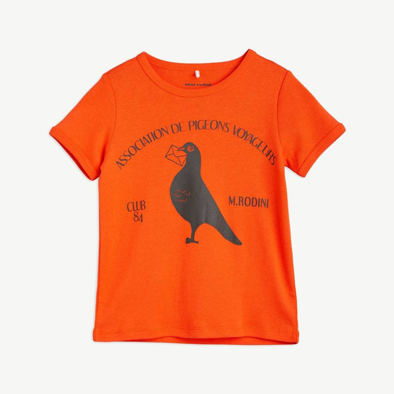 Mini Rodini - Pigeons T-Shirt aus Bio-Baumwolle in Rot - 9 Monate - 1.5 Jahre (80/86) - 7332754593730 - littlehipstar.com