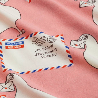 Mini Rodini - Pigeons T-Shirt aus Tencel in Rosa - 9 Monate - 1.5 Jahre (80/86) - 7332754594058 - littlehipstar.com