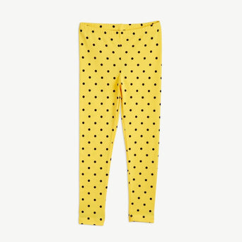 Mini Rodini - Polka Dot Leggings aus Bio-Baumwolle in Gelb - 9 Monate - 1.5 Jahre (80/86) - 7332754586367 - littlehipstar.com