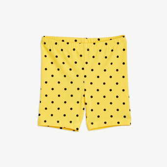 Mini Rodini - Polka Dot Shorts Radlerhose aus Bio-Baumwolle in Gelb - 9 Monate - 1.5 Jahre (80/86) - 7332754587265 - littlehipstar.com